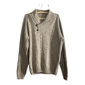 Rodd & Gunn Taupe Shawl Collar  Pullover 100% Extrafine Lambswool Sweater Size M